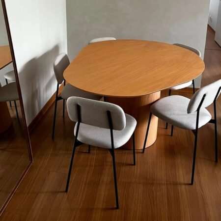 Mesa de Jantar Lion, mesa de jantar 5 pessoas, mesa jantar organica 4 pessoas, mesa de jantar pequena, mesa de jantar apartamento