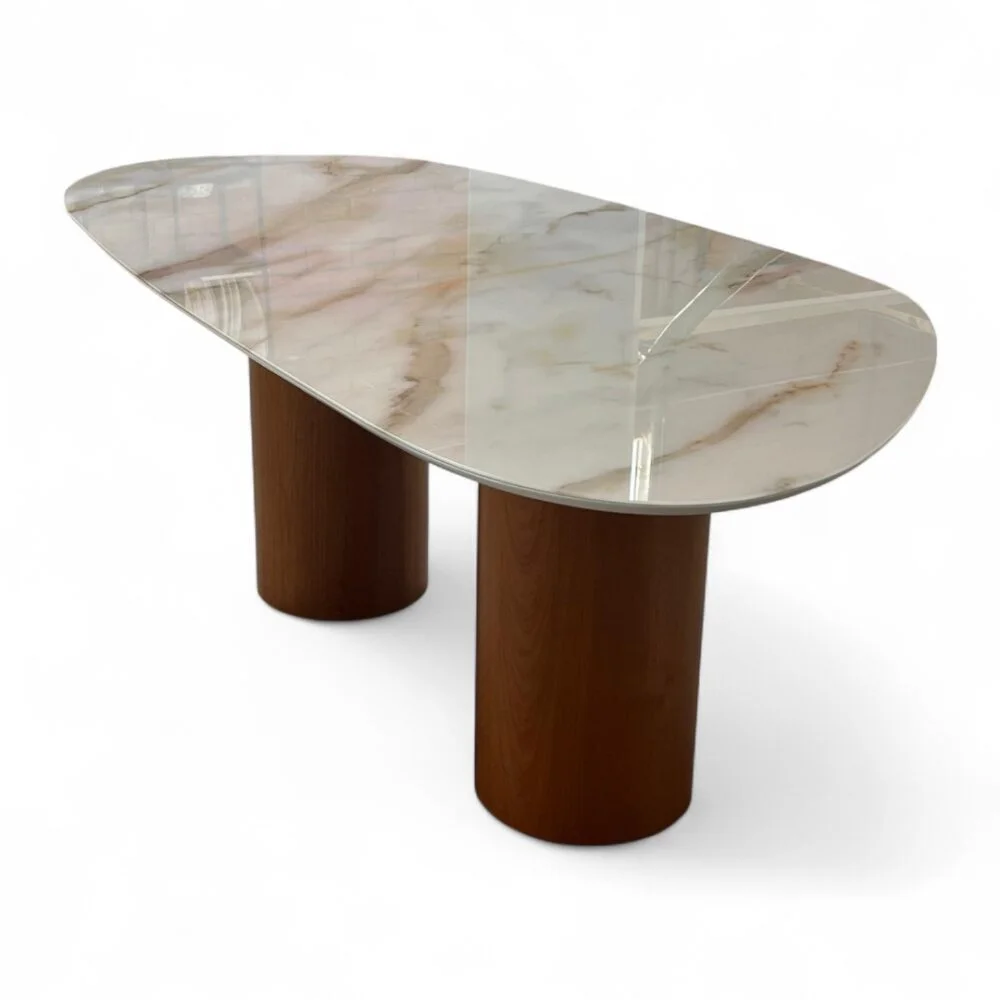 Mesa de Jantar Organica Marmorizada, mesa de jantar com marmore, mesa de jantar com tampo marmorizado, mesa de consultório, mesa organica consultorio, mesa de recepção, mesa de escritório