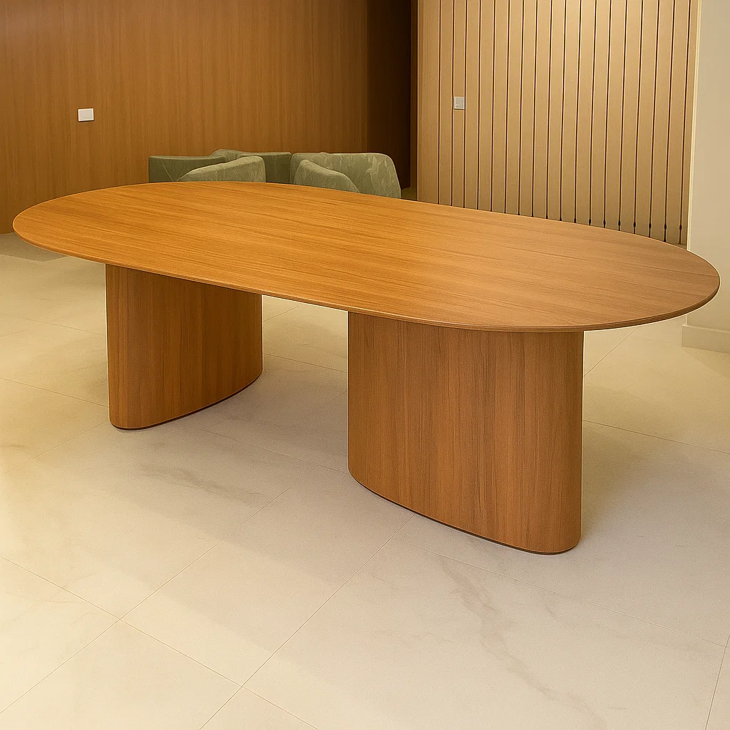 Mesa de jantar Zimburg, Mesa de jantar Organico, Mesa de jantar laminada, mesa de jantar oblongo